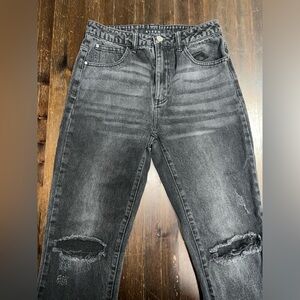 Risen cropped jeans